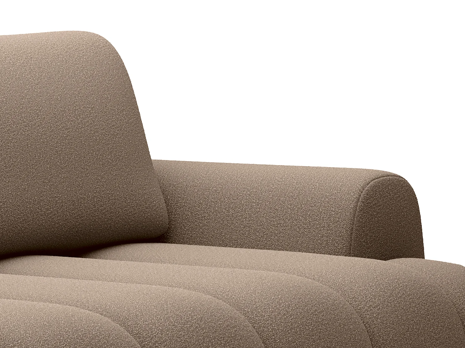 Canapé 4 places convertible en tissu taupe FRIDORA