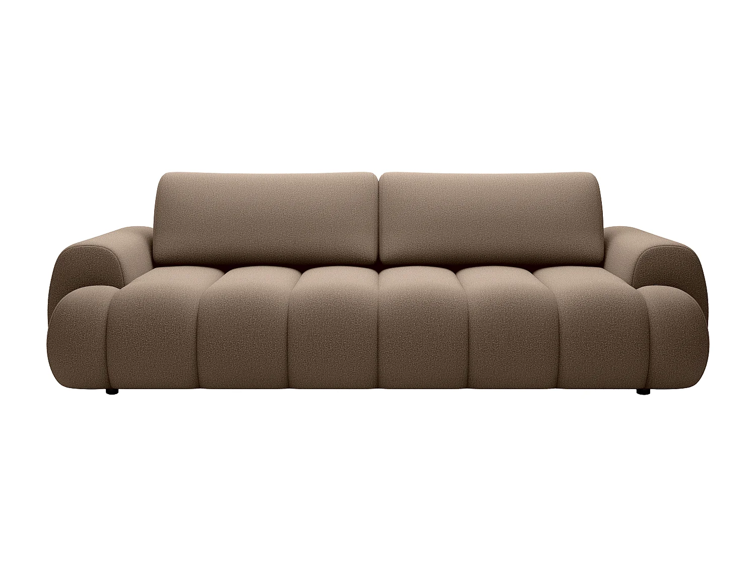 Canapé 4 places convertible en tissu taupe FRIDORA