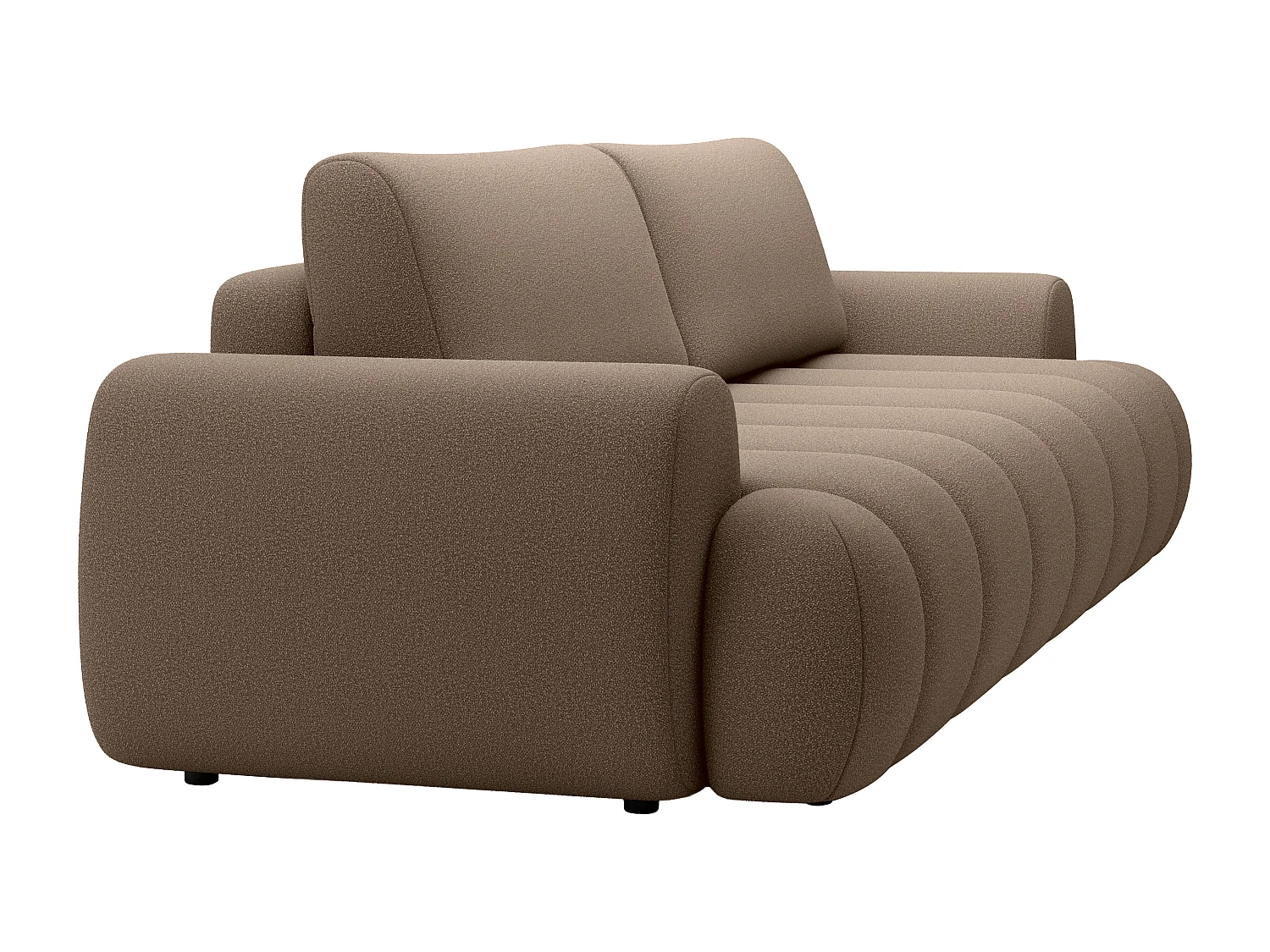 Canapé 4 places convertible en tissu taupe FRIDORA
