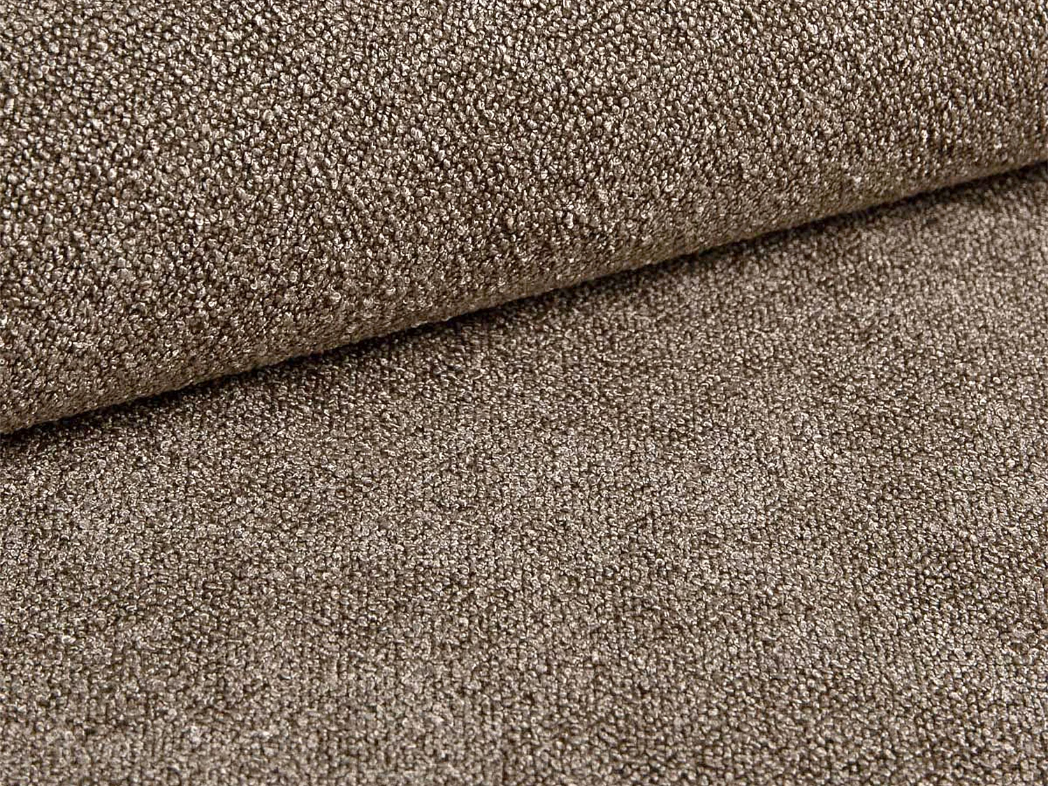 Högerställd bäddsoffa i tygklädsel taupe FRIDORA