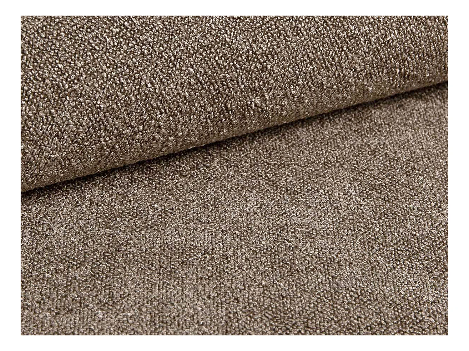 Canapé d'angle gauche convertible en tissu taupe FRIDORA