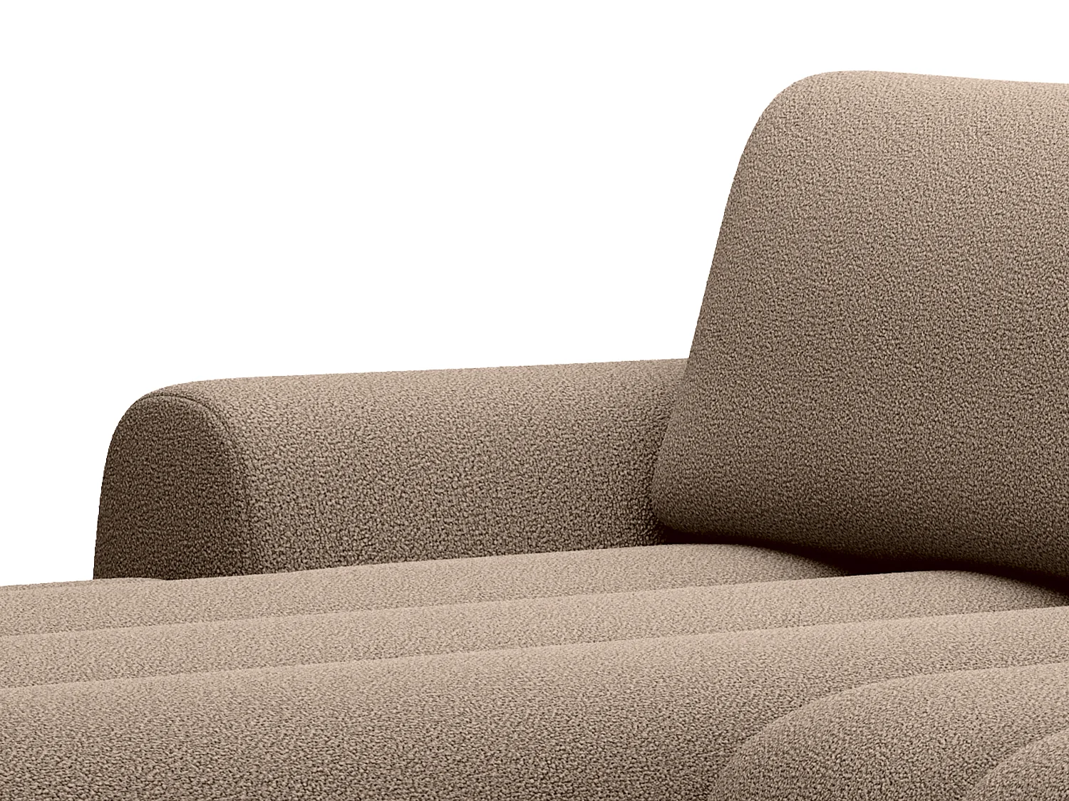 Venstre hjørne slåudsofa i taupe stof FRIDORA