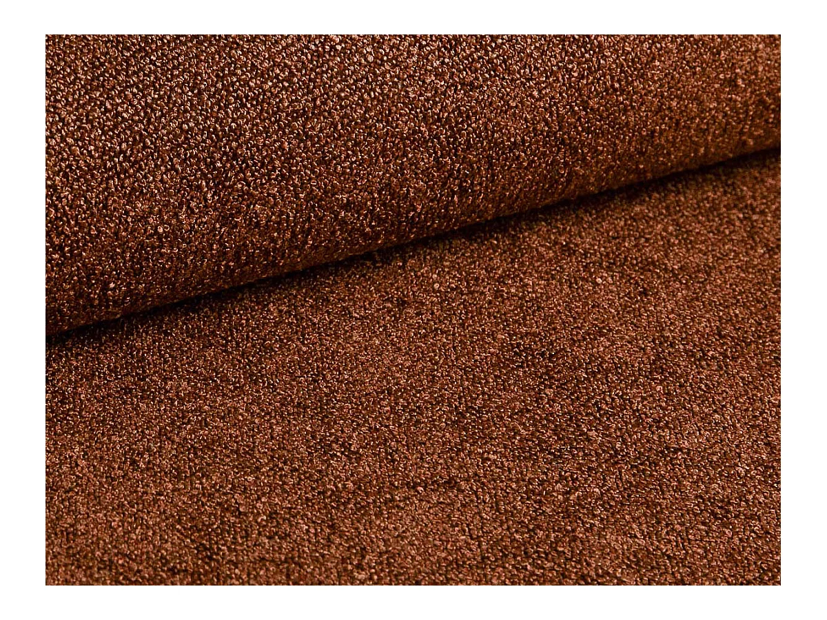 Canapé d'angle gauche convertible en tissu terracotta  FRIDORA