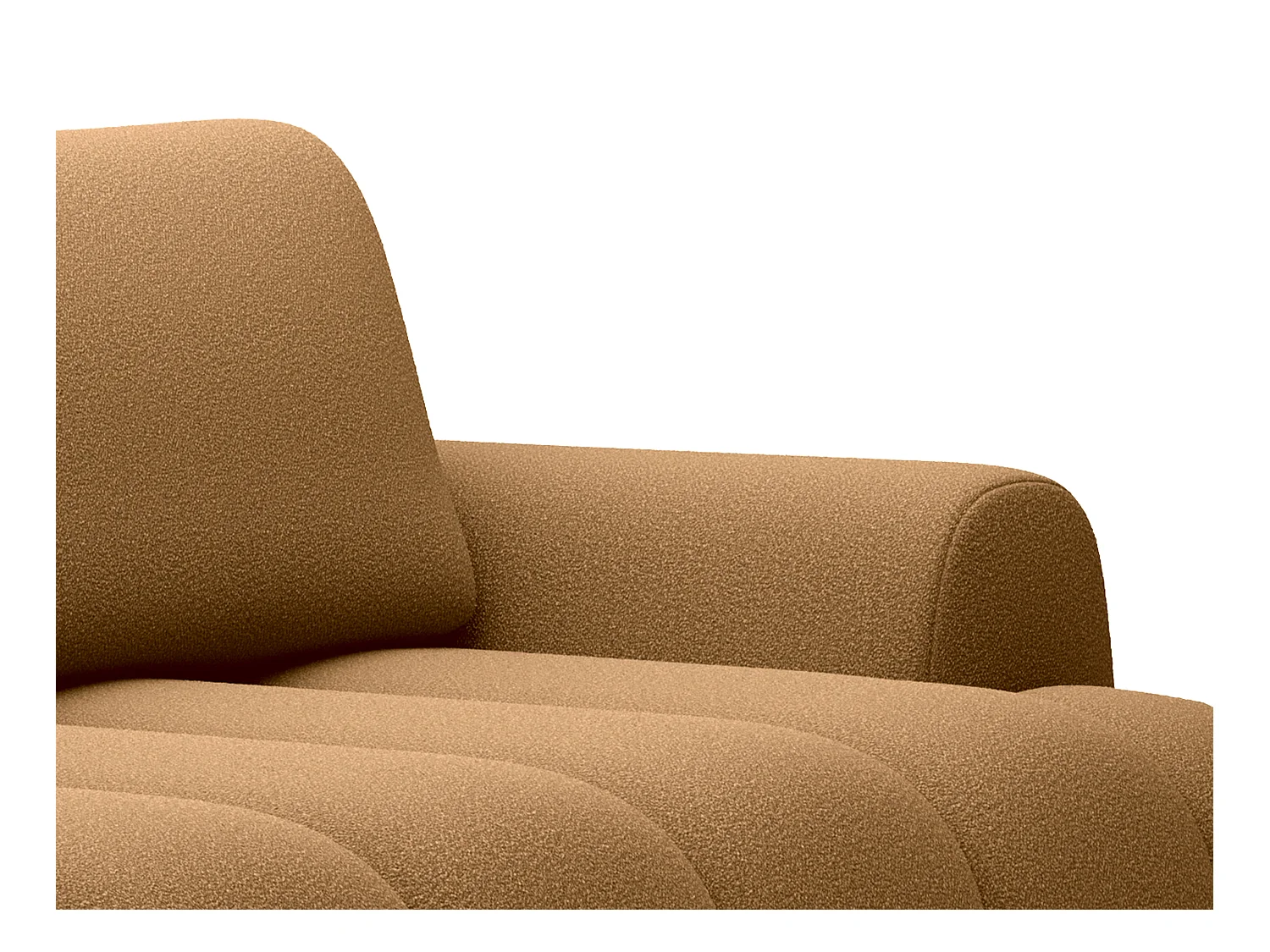 Canapé 4 places convertible en tissu jaune moutade FRIDORA