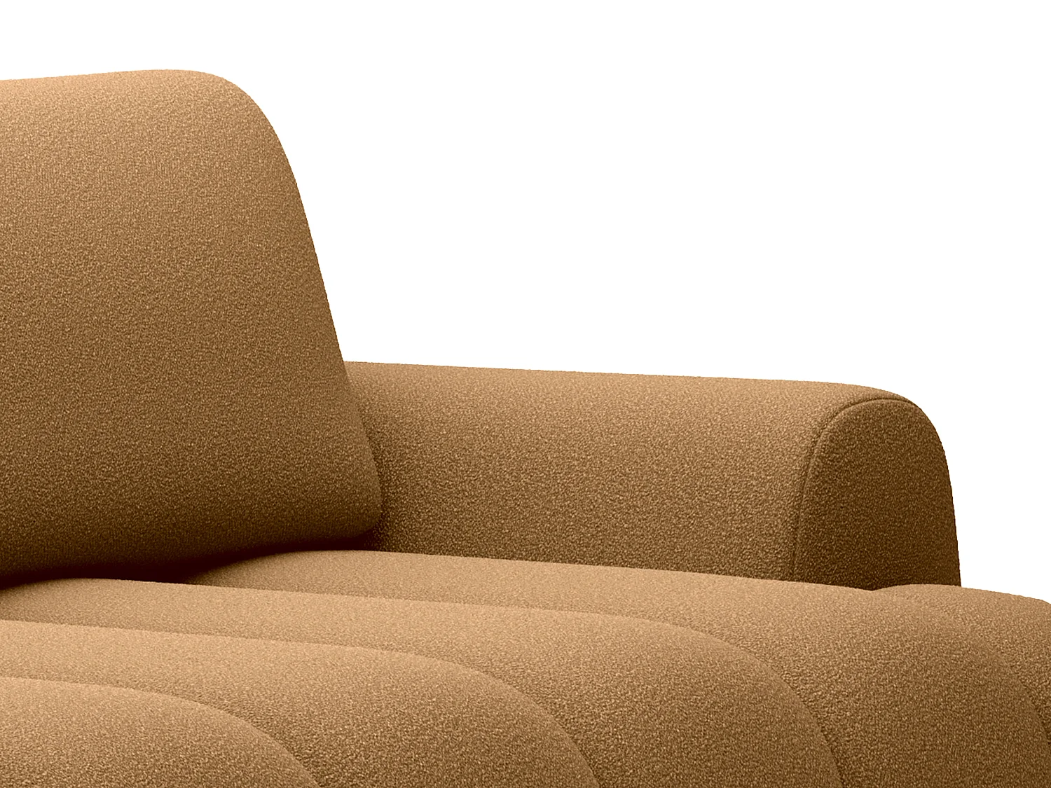 Canapé 4 places convertible en tissu jaune moutade FRIDORA