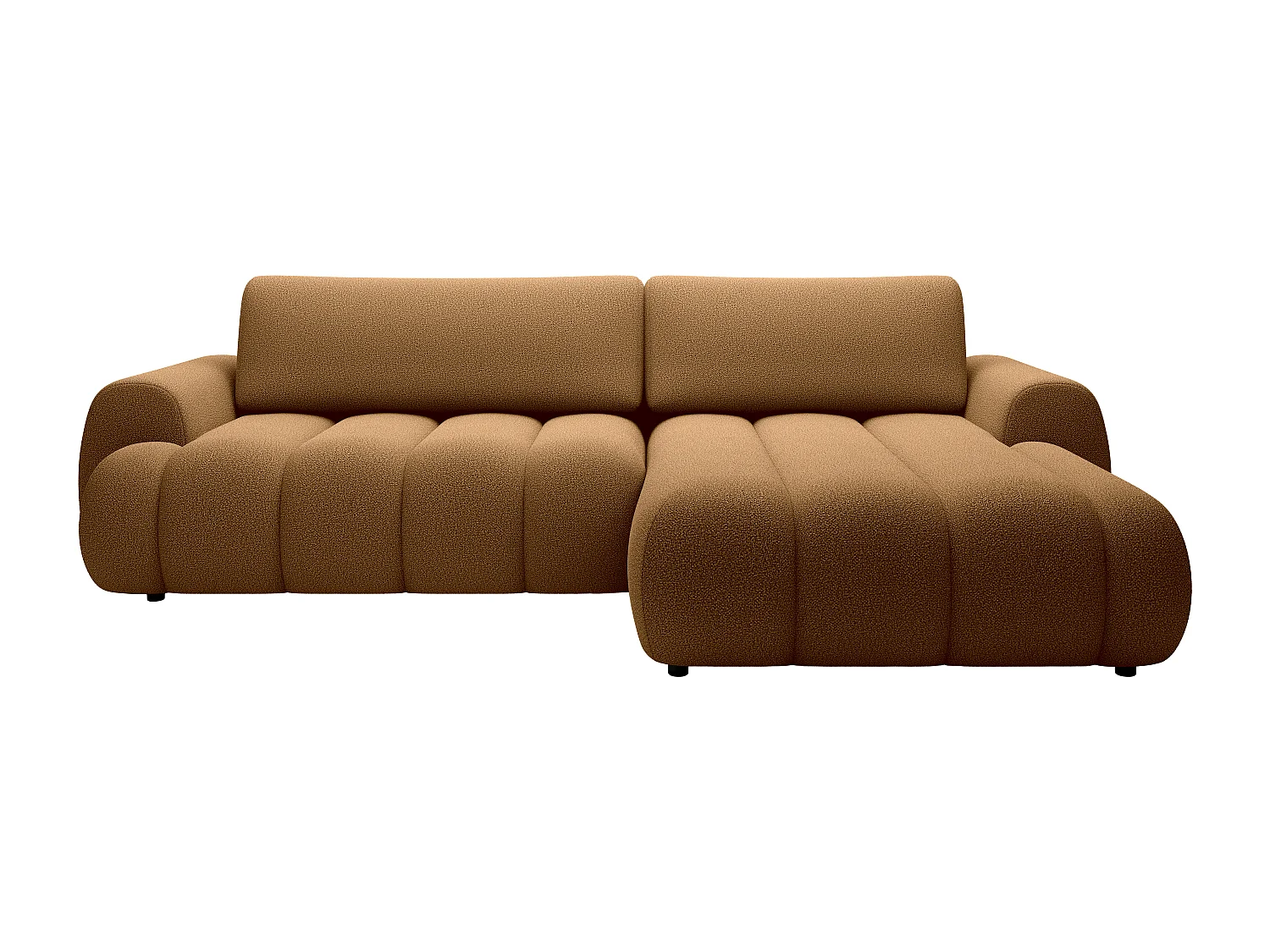 Högervänd bäddsoffa i senapsgul tyg FRIDORA