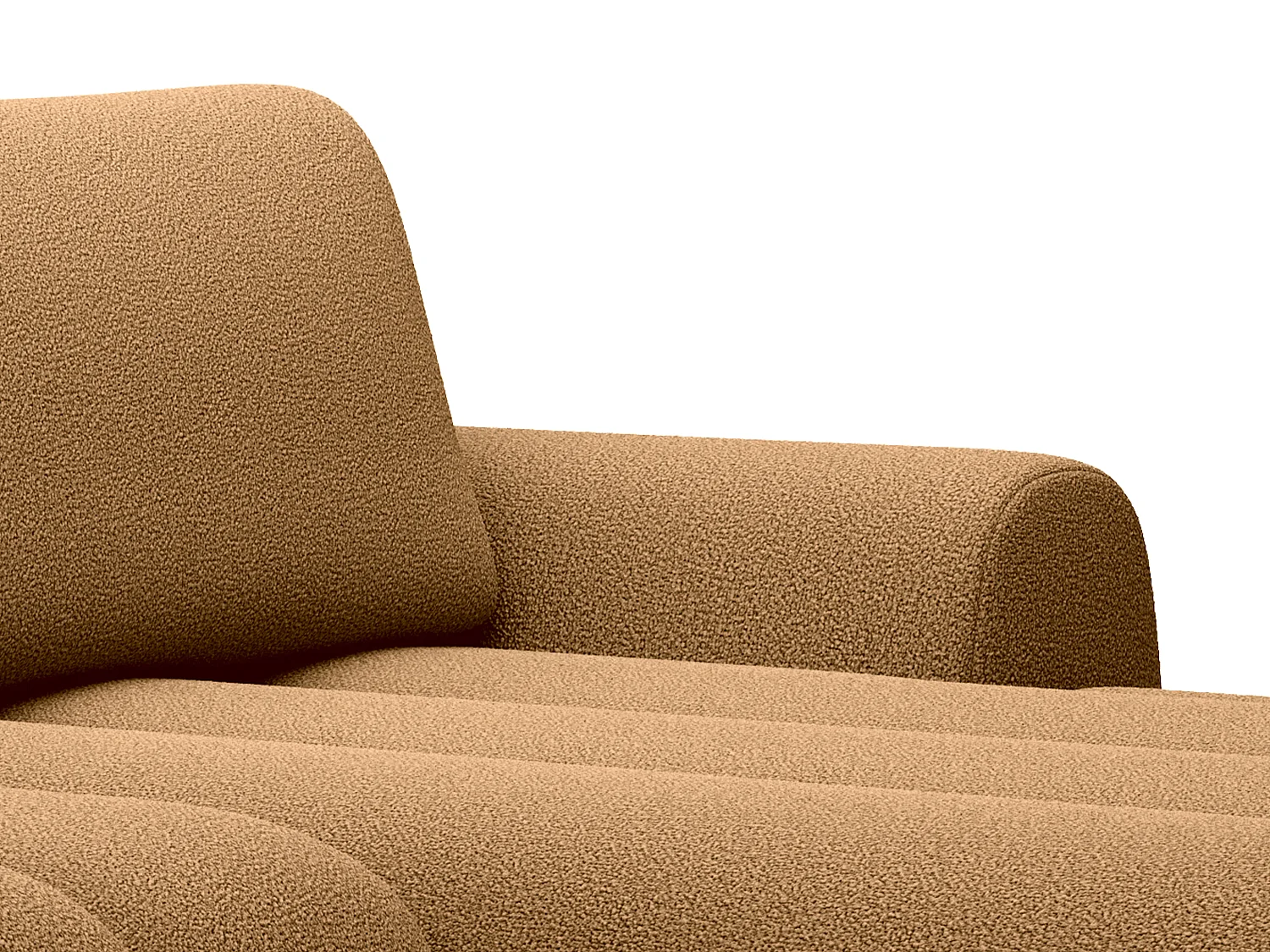 Högervänd bäddsoffa i senapsgul tyg FRIDORA