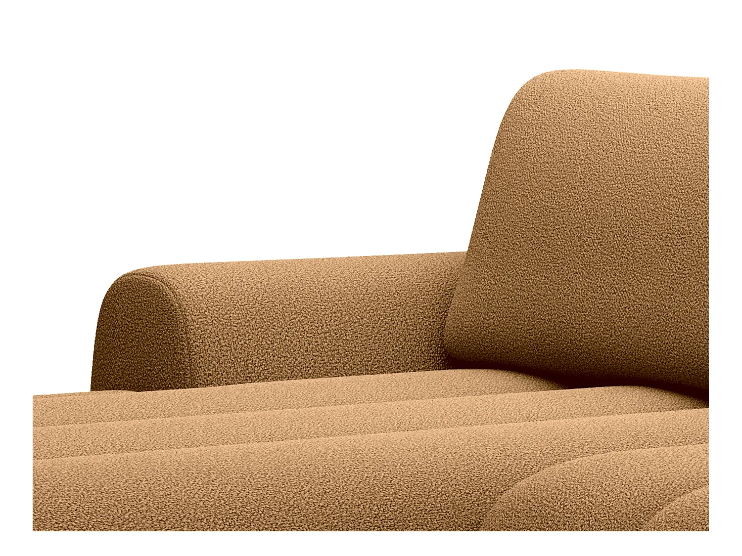 Canapé d'angle gauche convertible en tissu jaune moutade FRIDORA