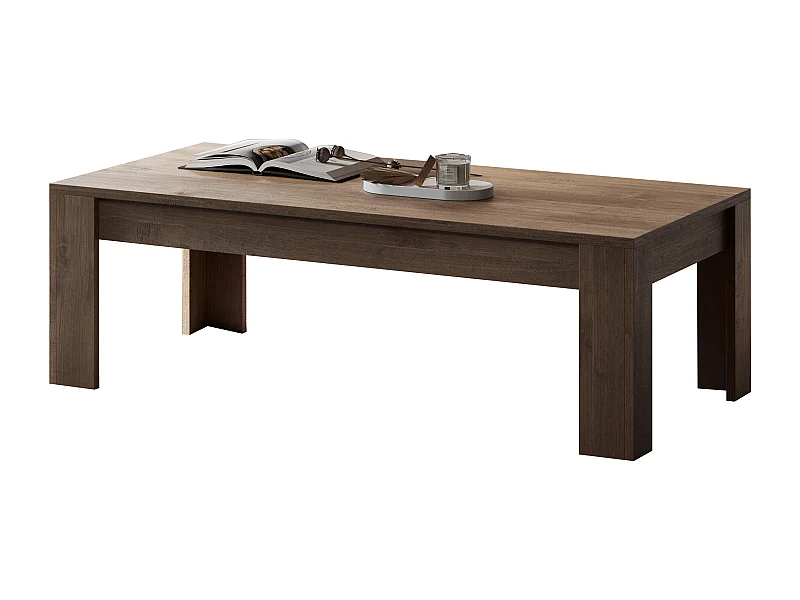 Tavolino da salotto moderno 122x45 cm rovere scuro TSL10