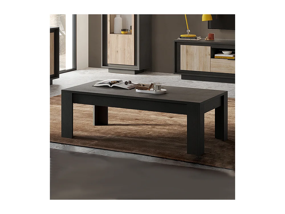 Tavolino da salotto moderno 122x45 cm grafite TSL10