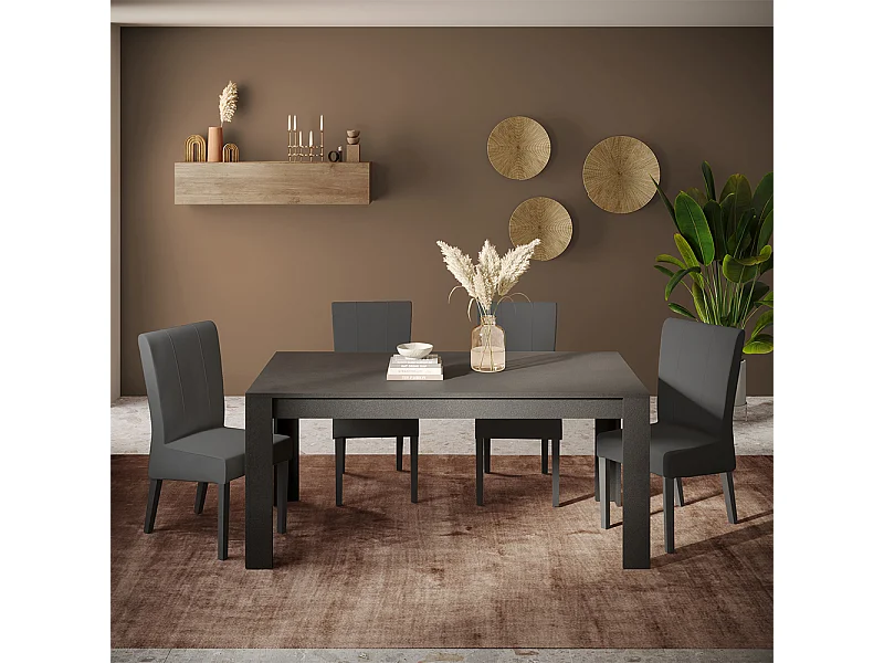 Tavolo da cucina allungabile 137x90 cm grafite TCL23