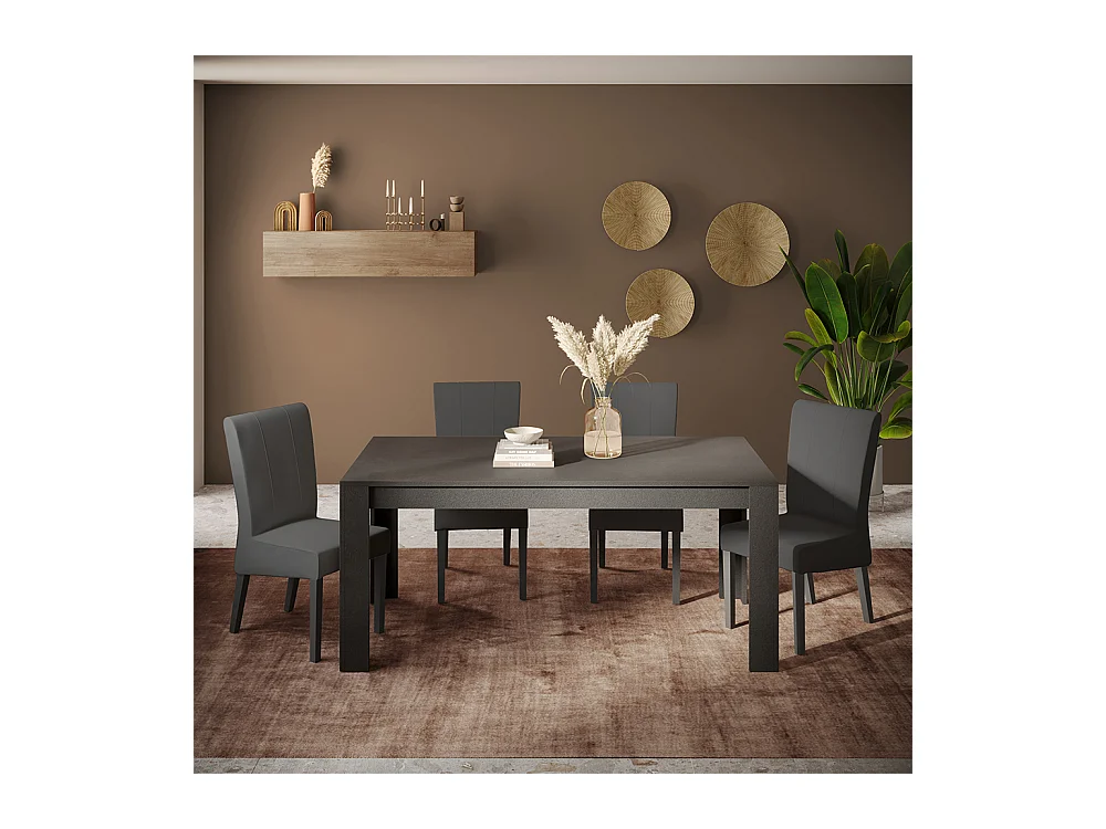 Tavolo da cucina allungabile 137x90 cm grafite TCL23