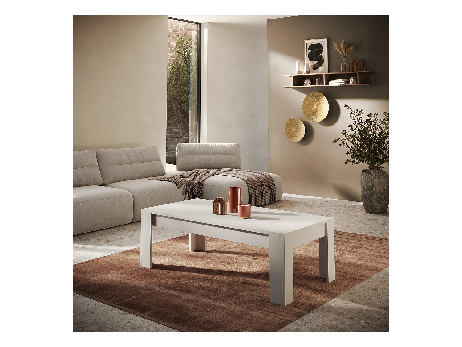 Tavolino da salotto moderno 122x45 cm Cashmere TSL10