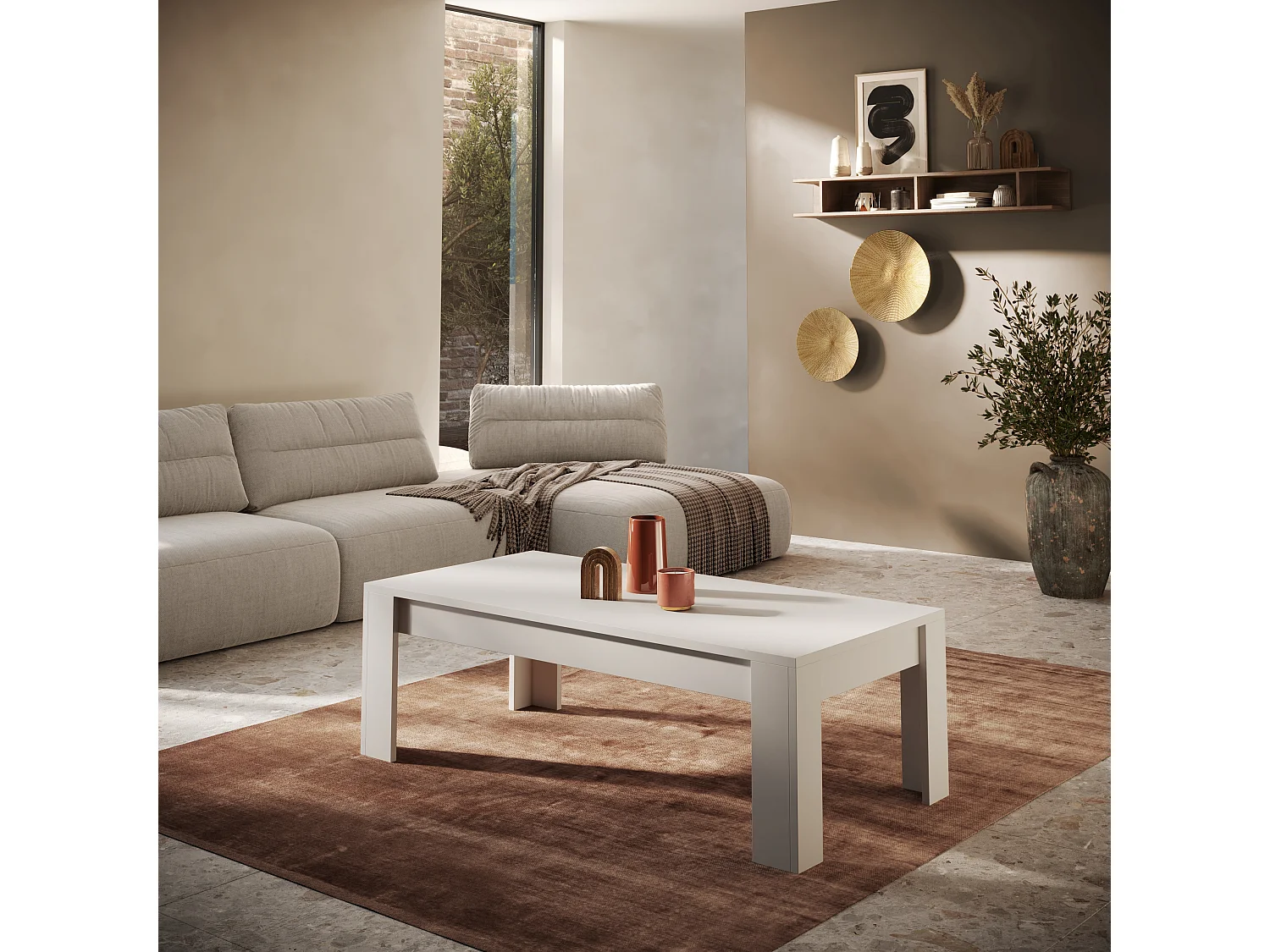 Tavolino da salotto moderno 122x45 cm Cashmere TSL10