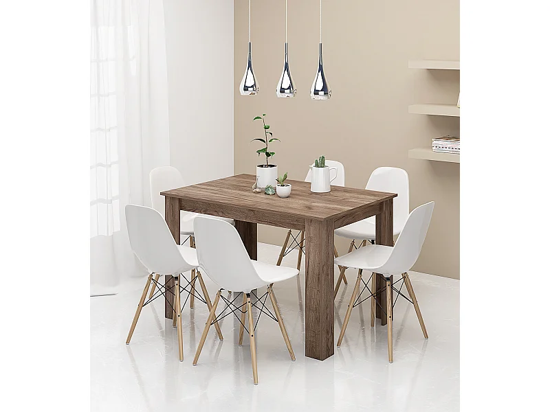 Tavolo da pranzo moderno 120x74 cm in noce TG6