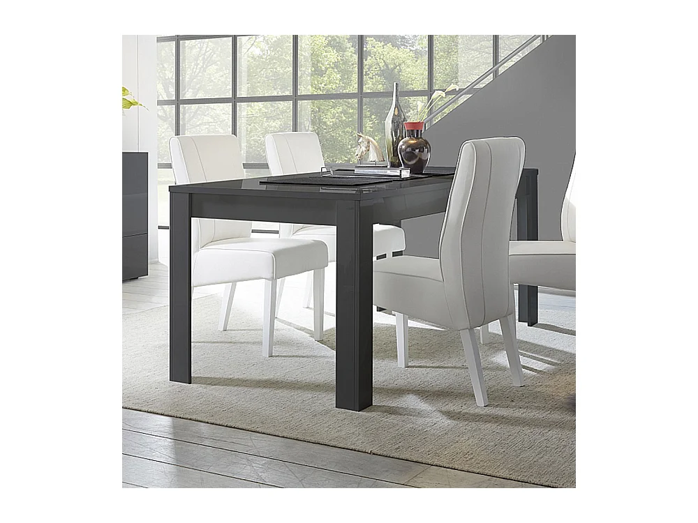 Tavolo da pranzo fisso design moderno e lineare effetto legno 180x90 TCL4 grigio lucido