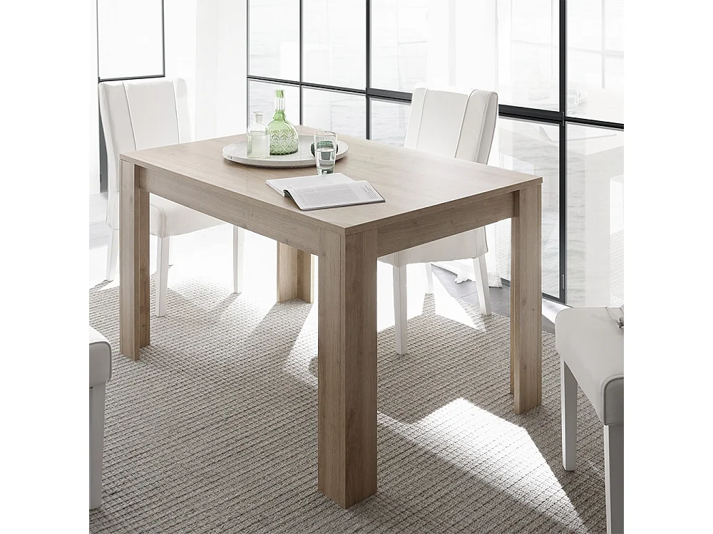 Tavolo da cucina fisso design moderno linea classica 180x90 TCL7 rovere samoa