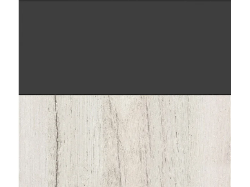 Tavolo da pranzo allungabile bicolore rovere bianco e antracite TG7
