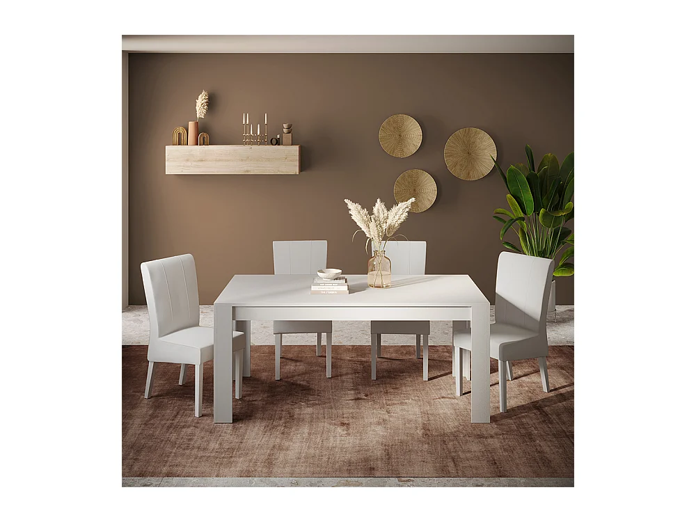 Tavolo da cucina allungabile 137x90 cm bianco opaco TCL23