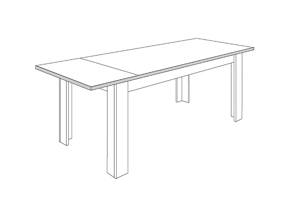 Tavolo da cucina allungabile 137x90 cm bianco opaco TCL23