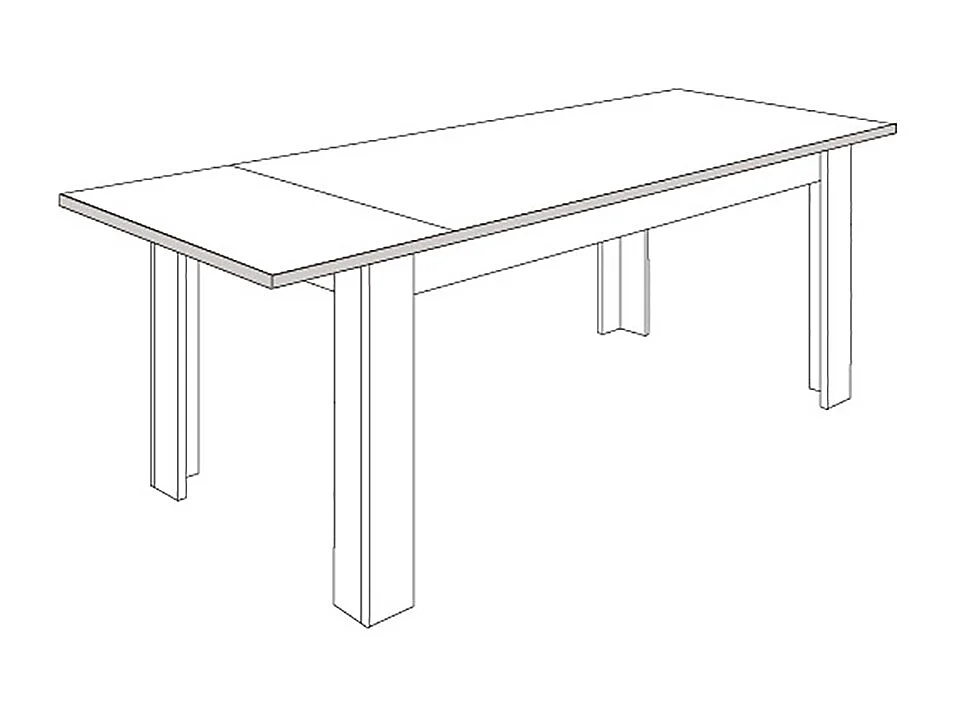 Tavolo da cucina allungabile 137x90 cm bianco opaco TCL23
