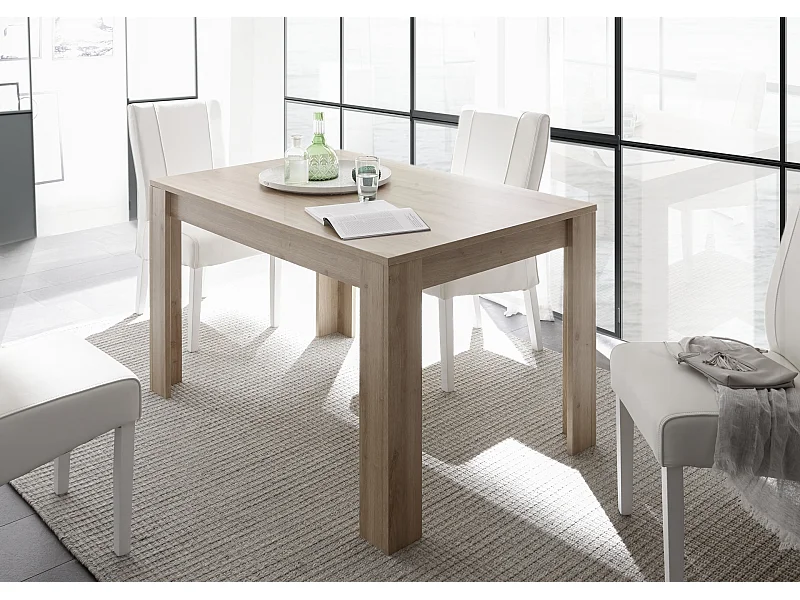 Tavolo da cucina allungabile design moderno linea classica 137x90 TCL6 rovere samoa