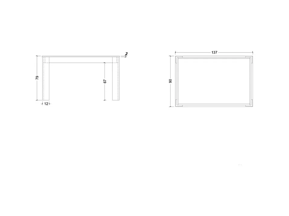 Tavolo da cucina allungabile 137x90 cm cashmere TCL23