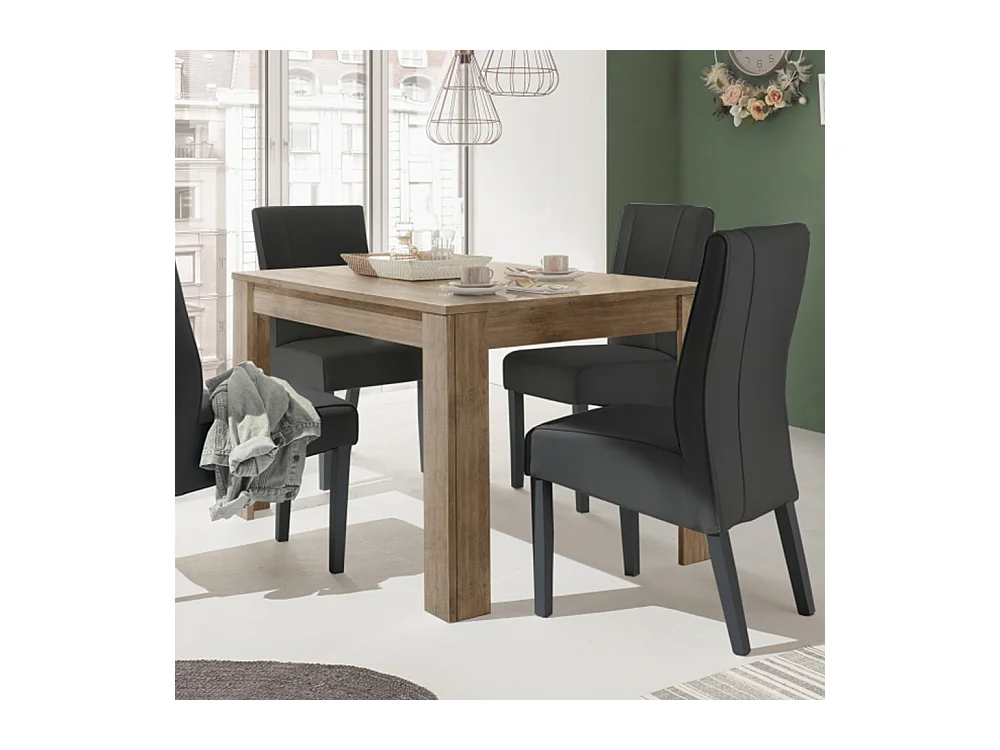 Tavolo da cucina allungabile design moderno effetto legno 137x90 TCL19 rovere mercure