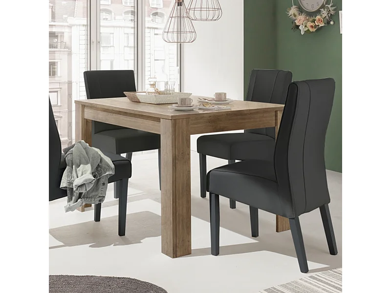 Tavolo da cucina allungabile design moderno effetto legno 137x90 TCL19 rovere mercure