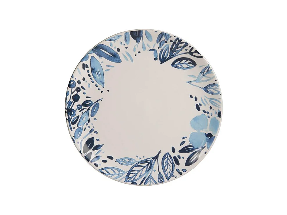 Service d'assiettes 18 pièces Jardin bleu