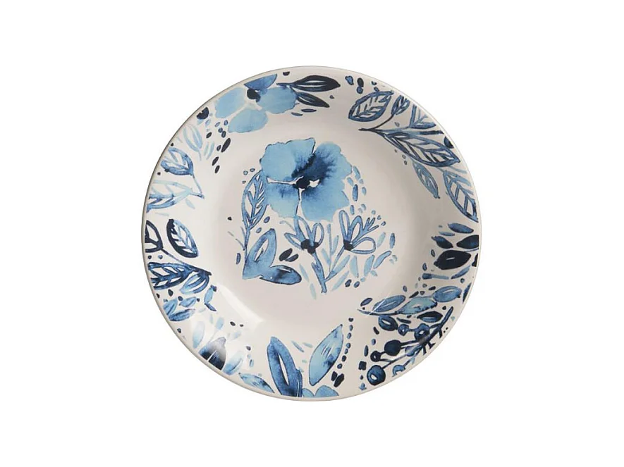 Service d'assiettes 18 pièces Jardin bleu