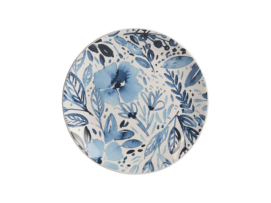 Service d'assiettes 18 pièces Jardin bleu