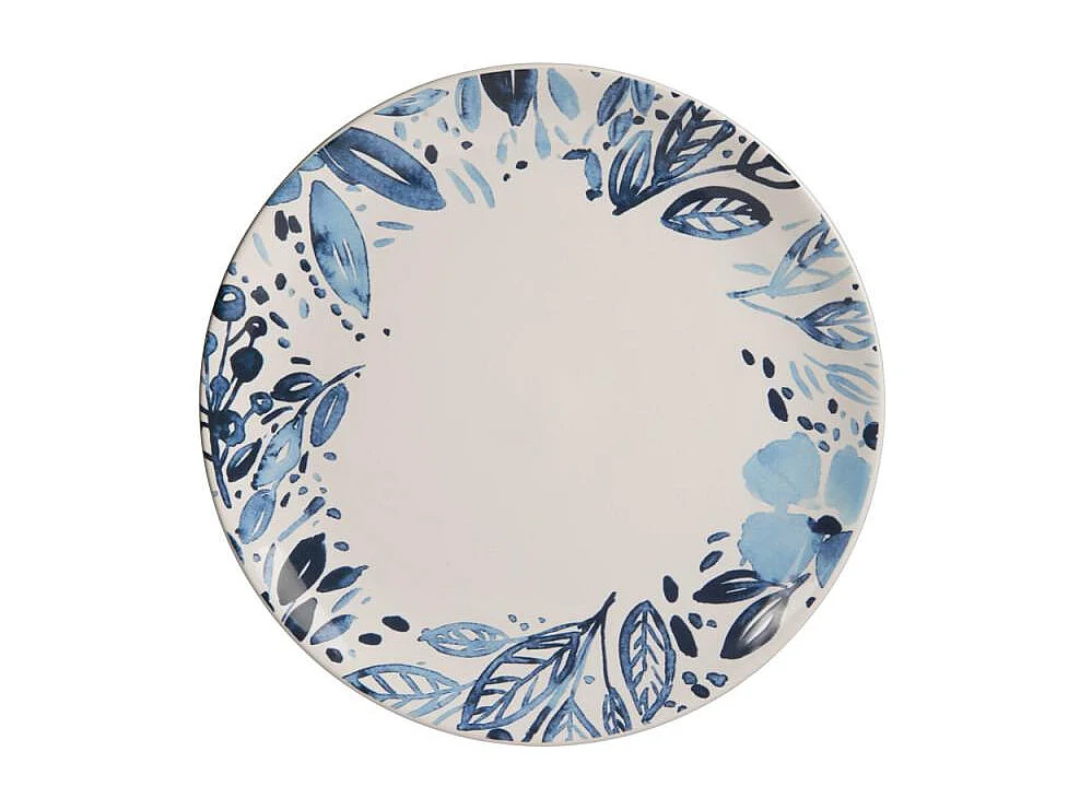 Service d'assiettes 18 pièces Jardin bleu