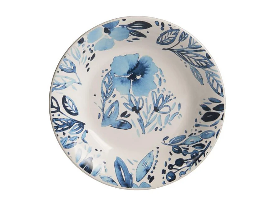 Service d'assiettes 18 pièces Jardin bleu