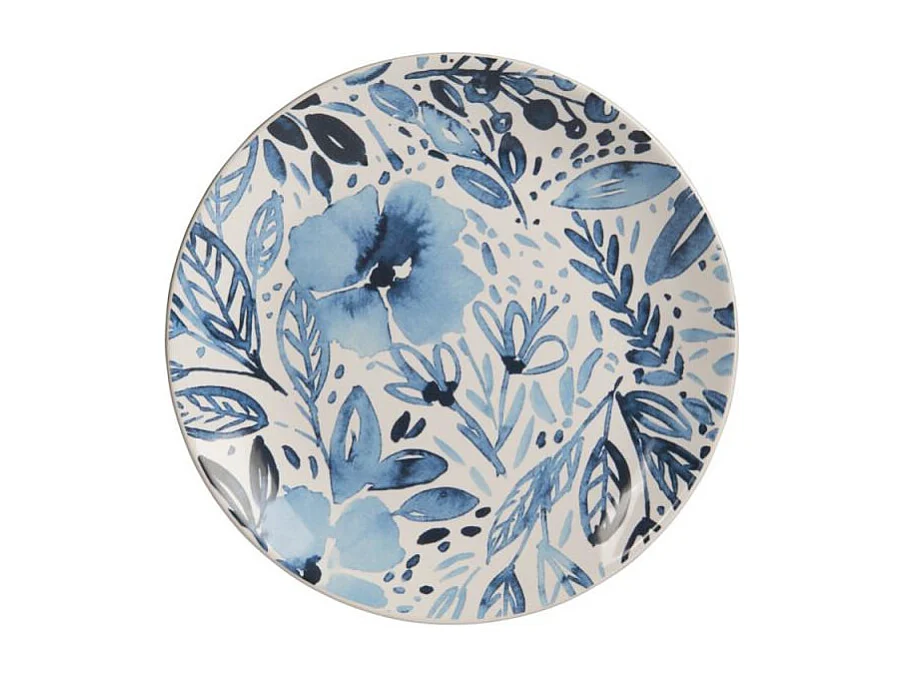 Service d'assiettes 18 pièces Jardin bleu