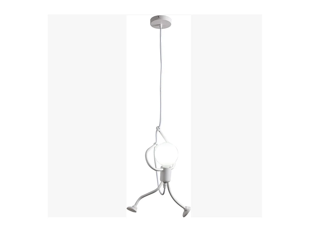 Lustre moderne en fer forgé Lustre rétro Plafonnier dessin animé Joli lustre en fer forgé E27 (1 pièce - blanc)