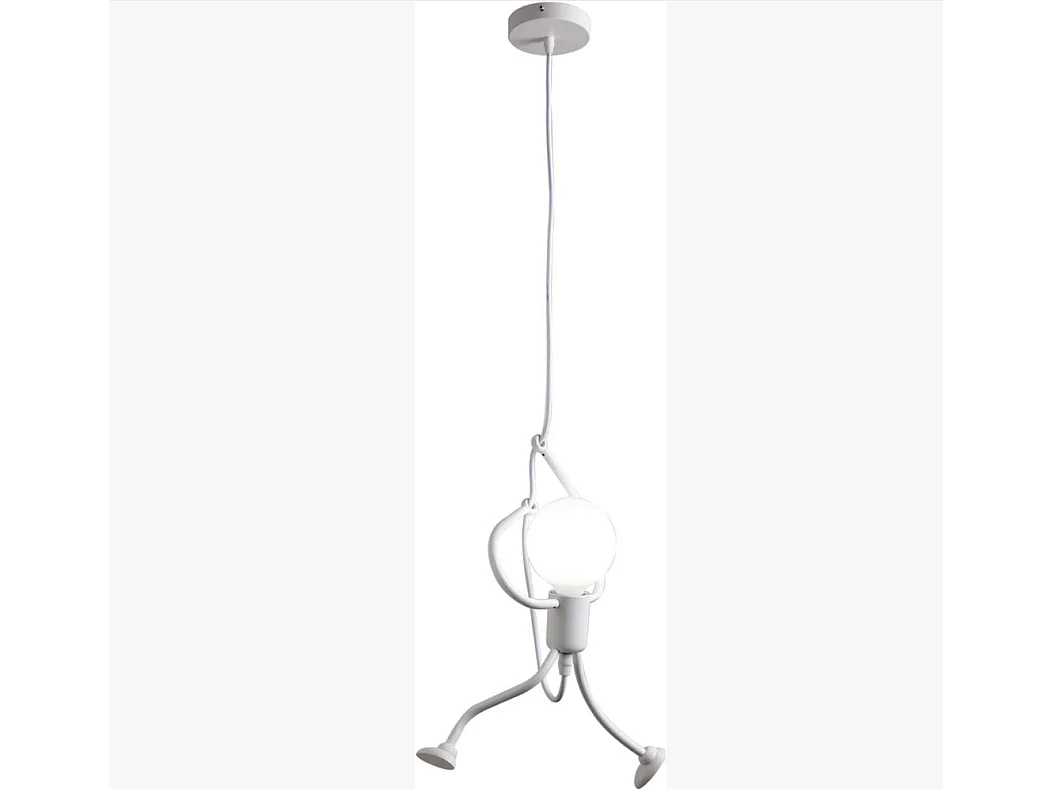 Lustre moderne en fer forgé Lustre rétro Plafonnier dessin animé Joli lustre en fer forgé E27 (1 pièce - blanc)