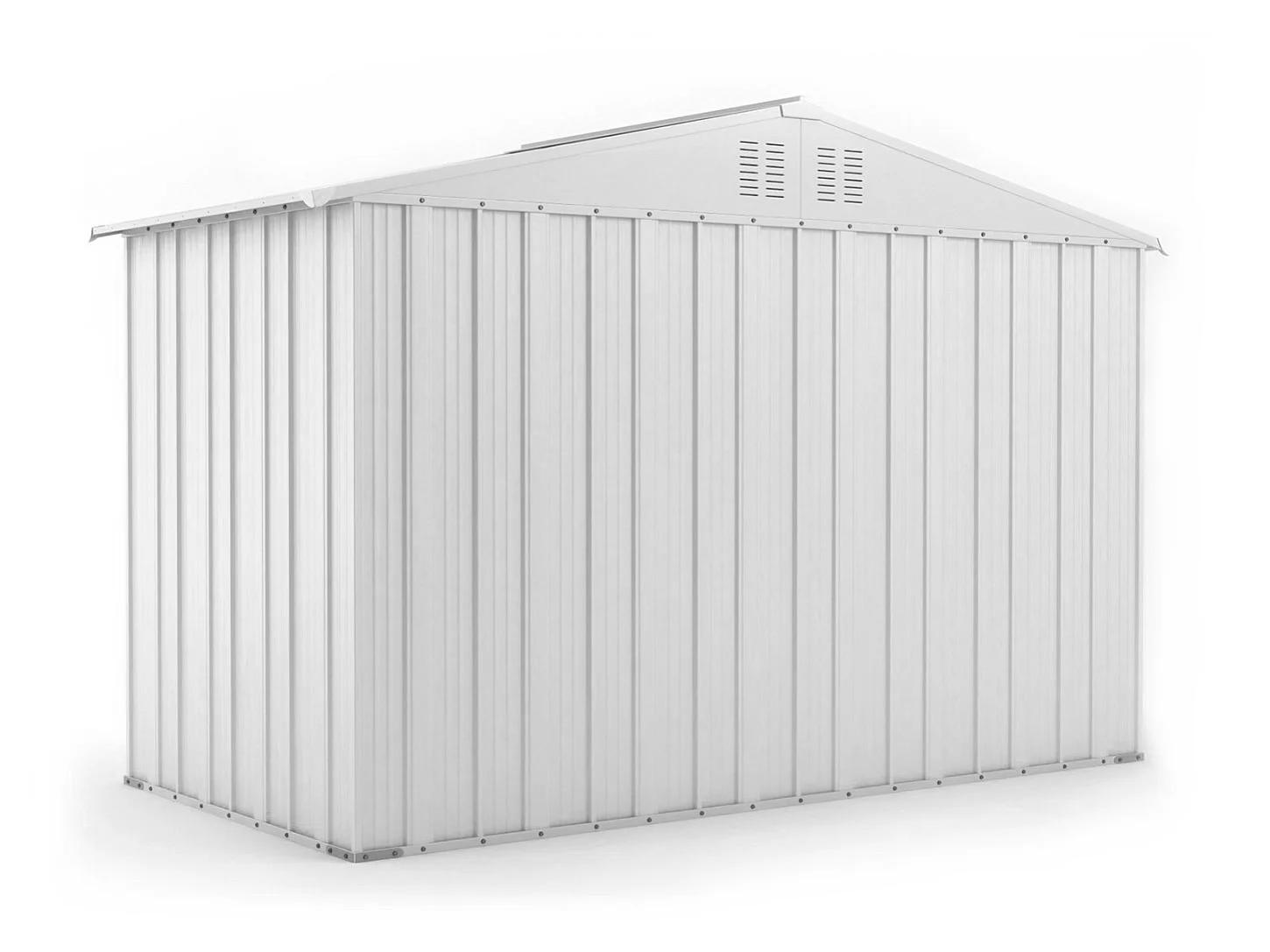 Box attrezzi casetta giardino in Acciaio Zincato 327x155cm x h2.15m - 114KG - 5.06mq - BIANCO