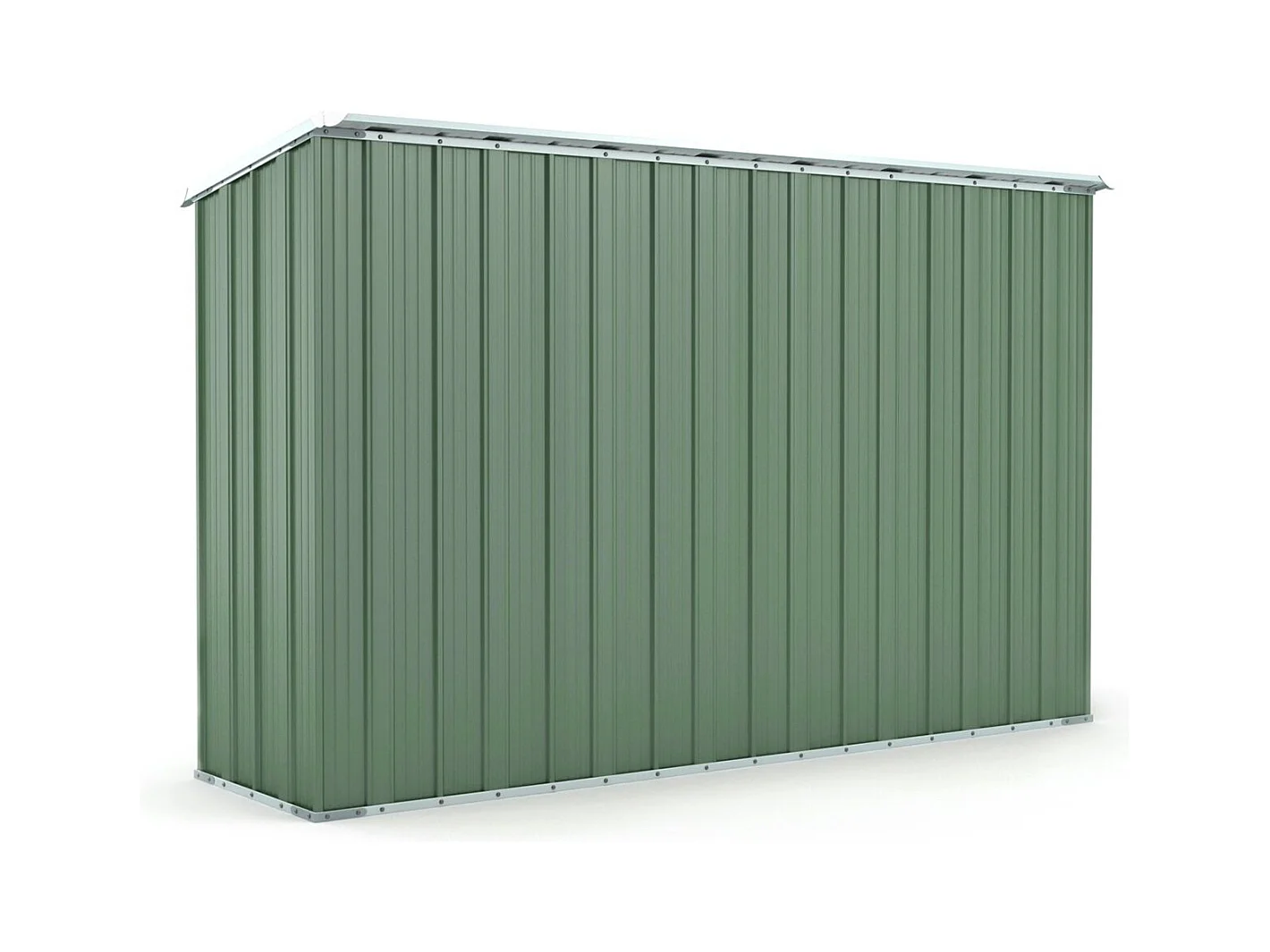 Casetta giardino Box in lamiera di Acciaio Zincato 307x100cm x h1.92m - 75KG - 3.07mq - VERDE