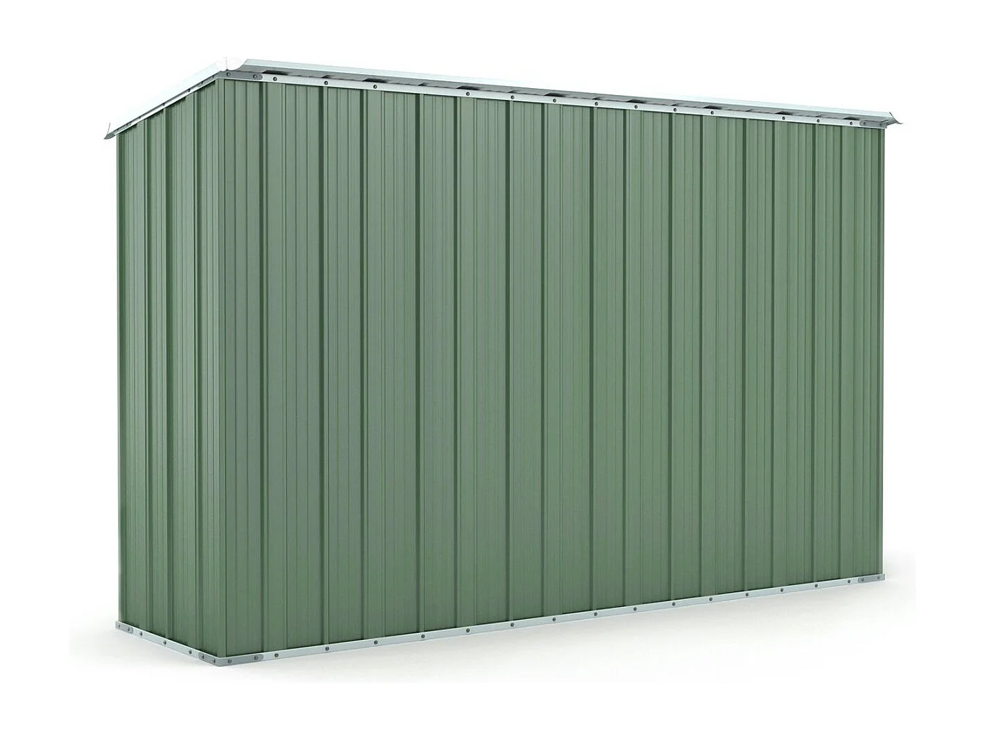 Casetta giardino Box in lamiera di Acciaio Zincato 307x100cm x h1.92m - 75KG - 3.07mq - VERDE