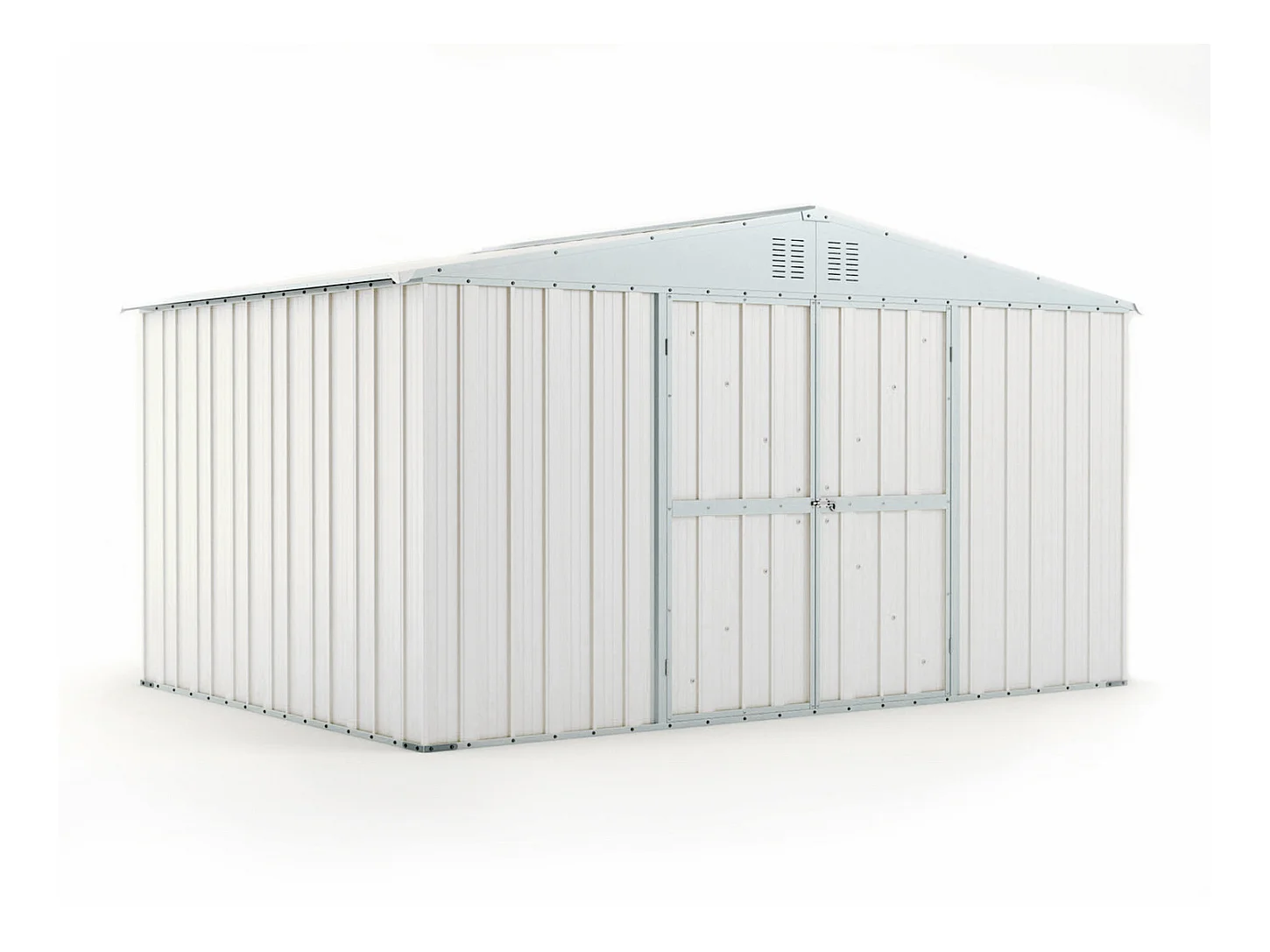 Box deposito in lamiera garage acciaio 403x269cm x h 215cm - 149kg - 10,84mq - BIANCO
