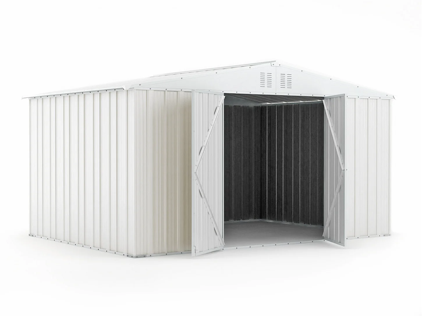 Box deposito in lamiera garage acciaio 403x269cm x h 215cm - 149kg - 10,84mq - BIANCO
