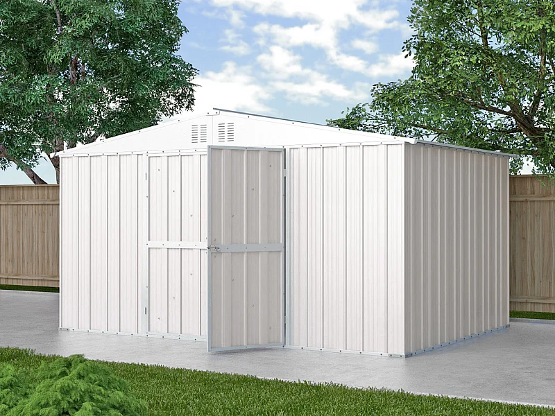 Box deposito in lamiera garage acciaio 403x269cm x h 215cm - 149kg - 10,84mq - BIANCO