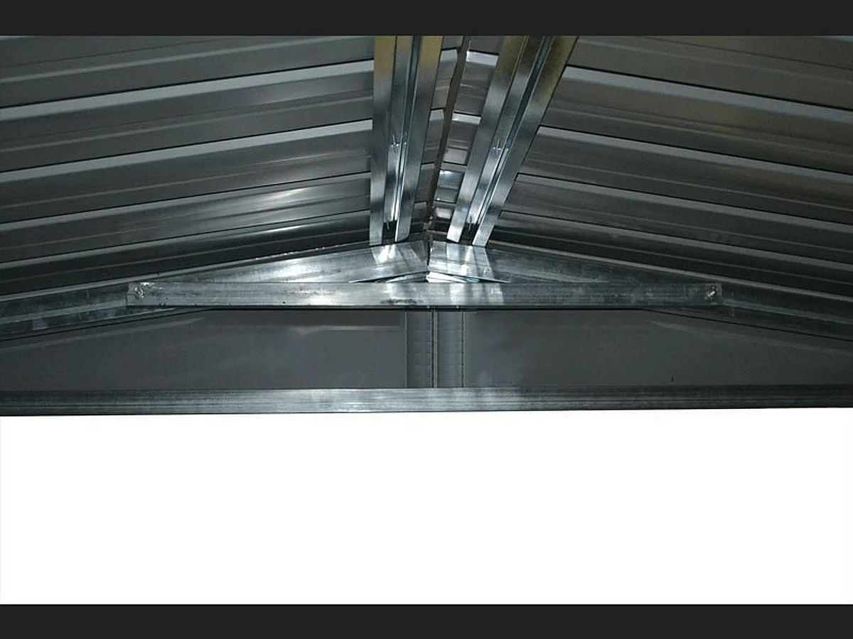 Box in Acciaio Zincato garage deposito attrezzi 360x514cm x h2.32m - 320KG - 18,5mq - BIANCO