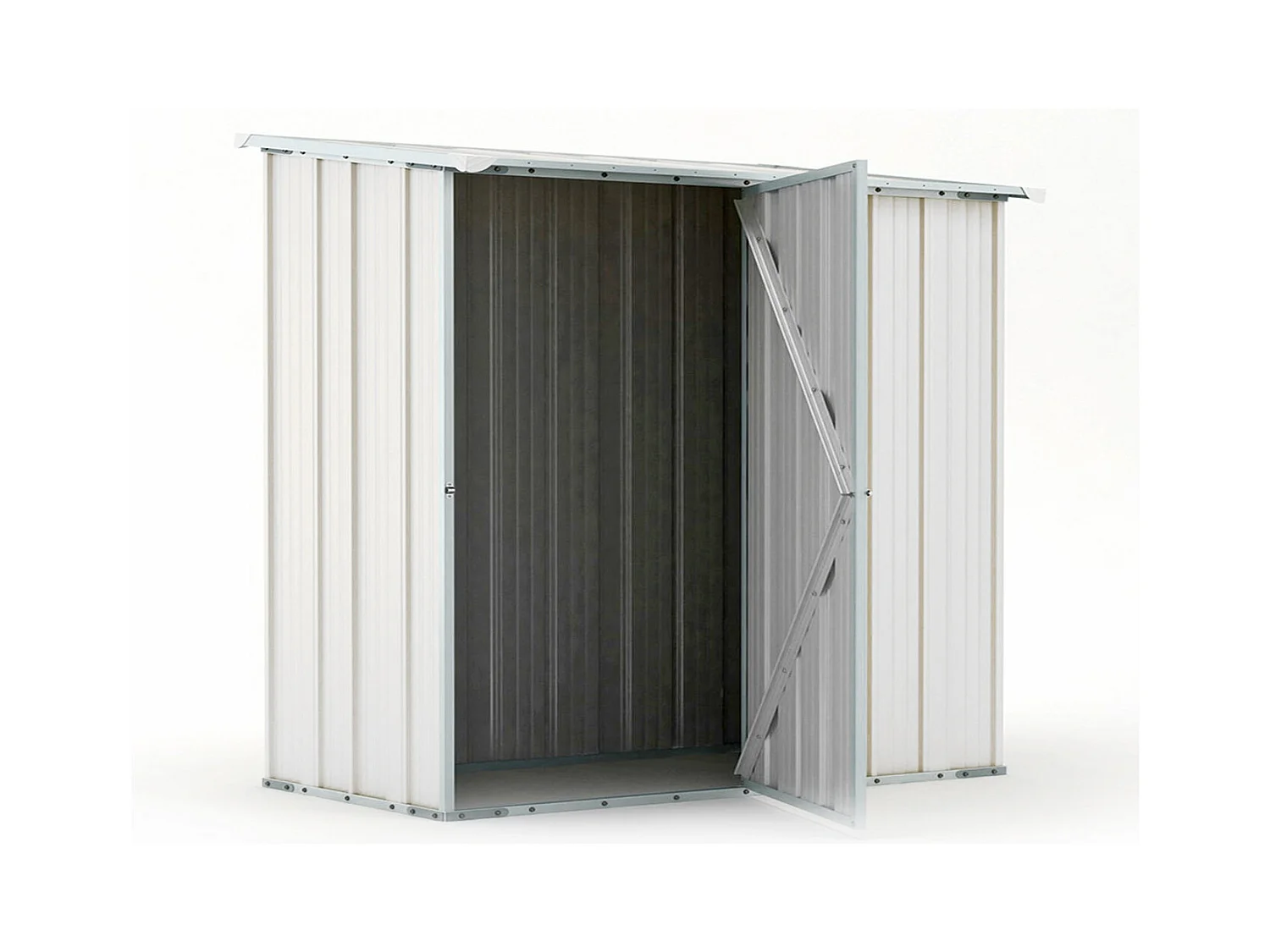 Casetta per esterno giardino box deposito attrezzi 174x100cm x h 182cm - 43kg - 1,74mq - BIANCO