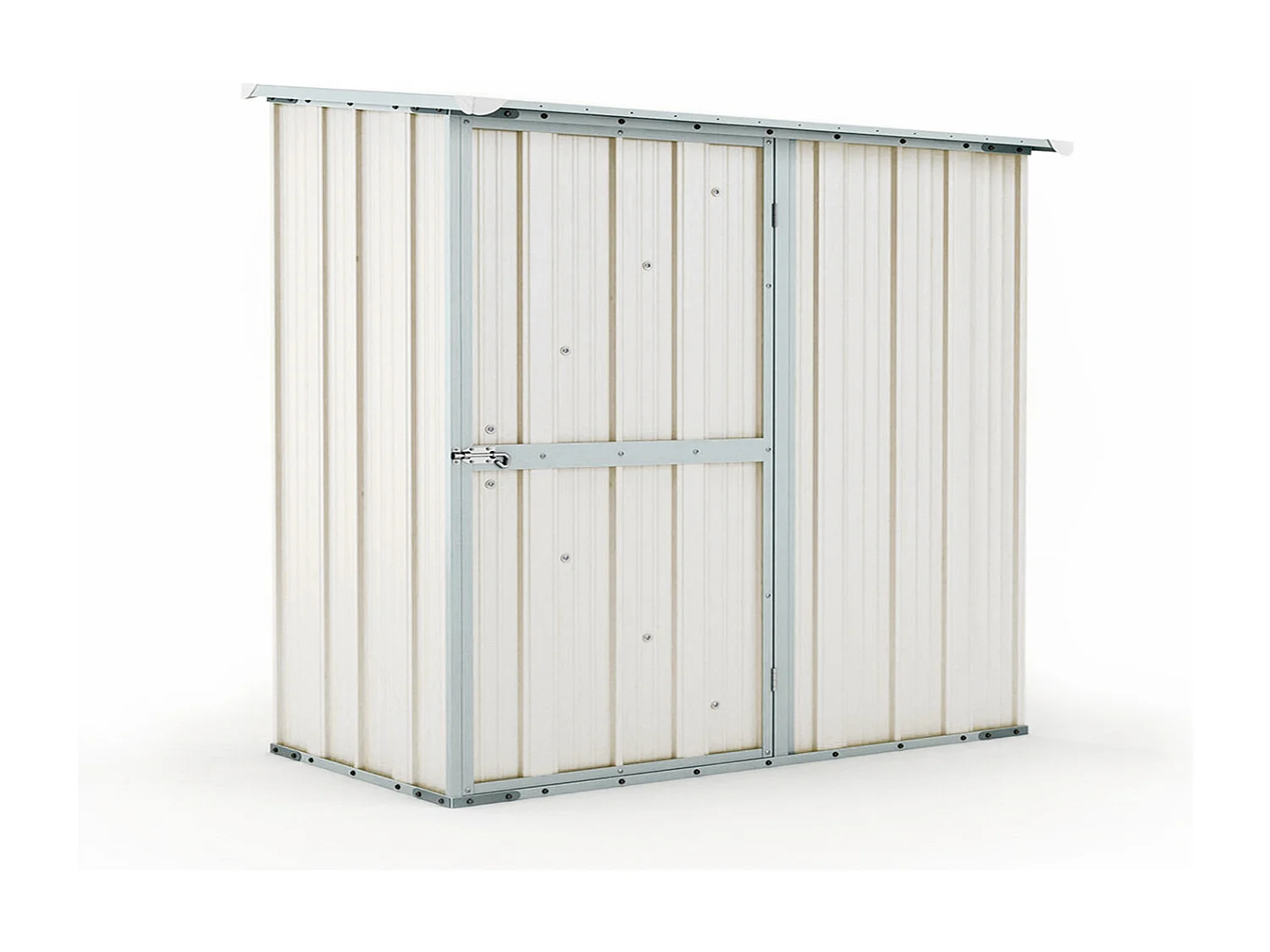 Casetta per esterno giardino box deposito attrezzi 174x100cm x h 182cm - 43kg - 1,74mq - BIANCO