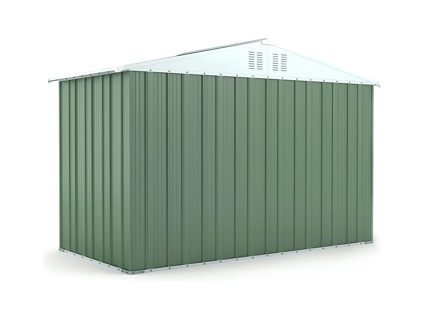 Box attrezzi casetta giardino in Acciaio Zincato 327x155cm x h2.15m - 114KG - 5.06mq - VERDE