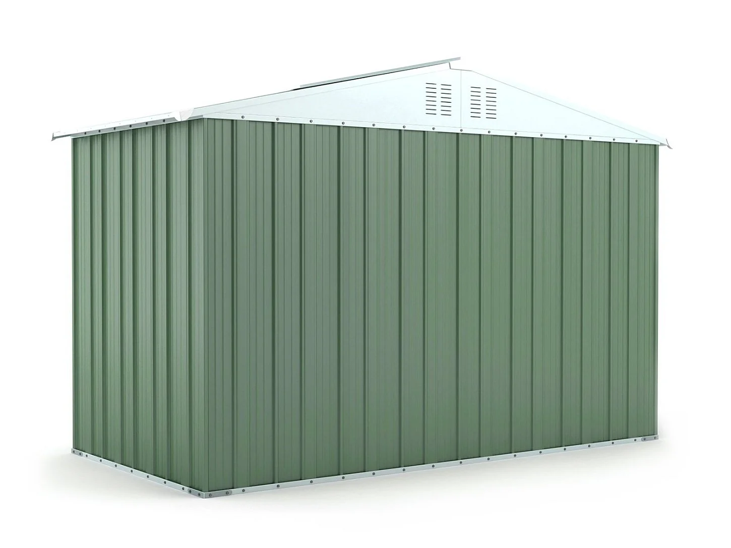 Box attrezzi casetta giardino in Acciaio Zincato 327x155cm x h2.15m - 114KG - 5.06mq - VERDE