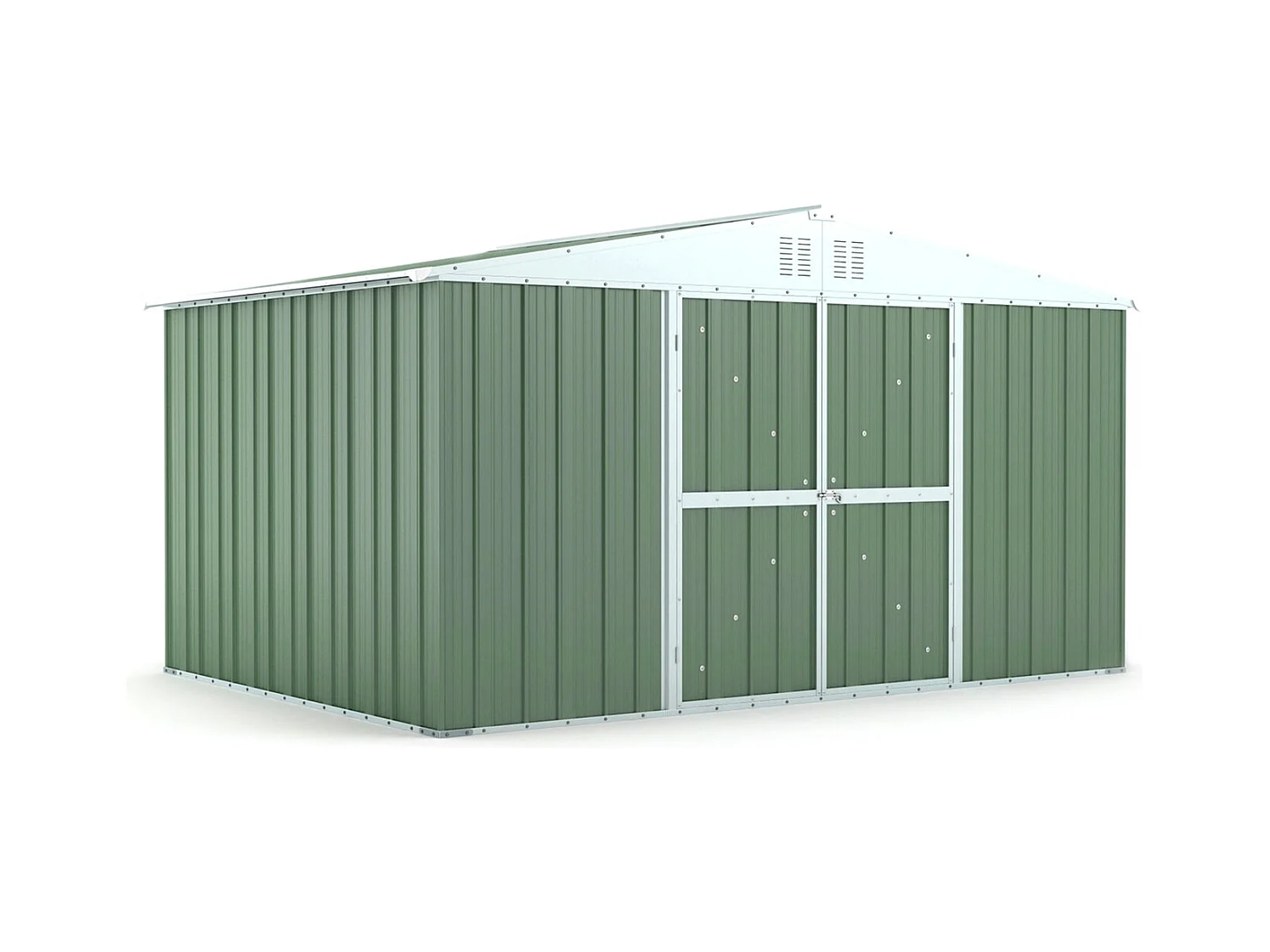Box deposito in lamiera garage acciaio 403x269cm x h 215cm - 149kg - 10,84mq - VERDE