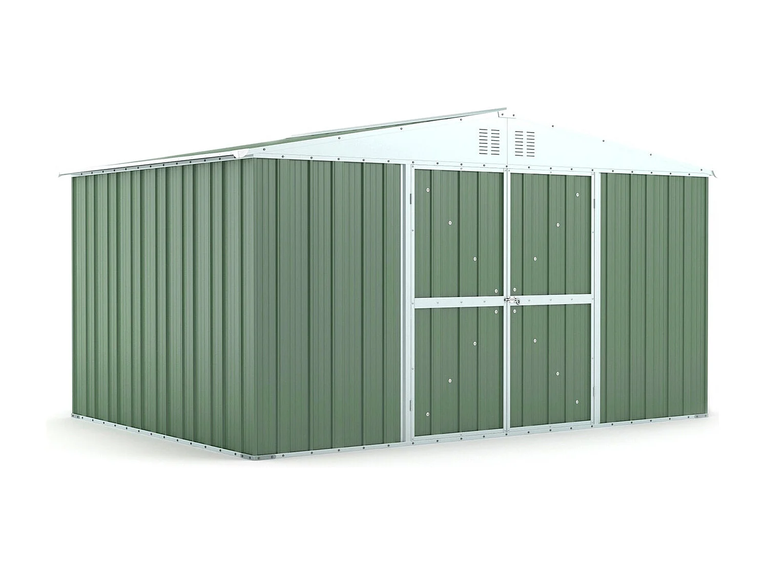 Box deposito in lamiera garage acciaio 403x269cm x h 215cm - 149kg - 10,84mq - VERDE